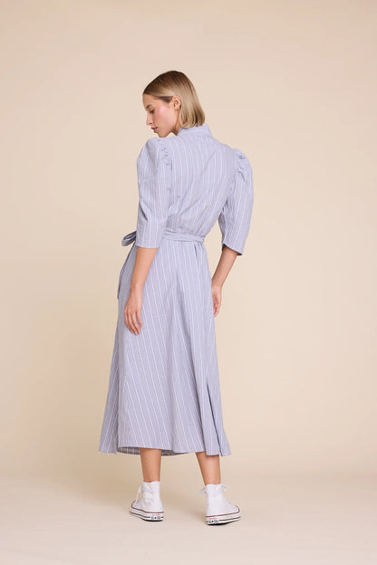 SCARLETT SHORT STRIPE DRESS GREY