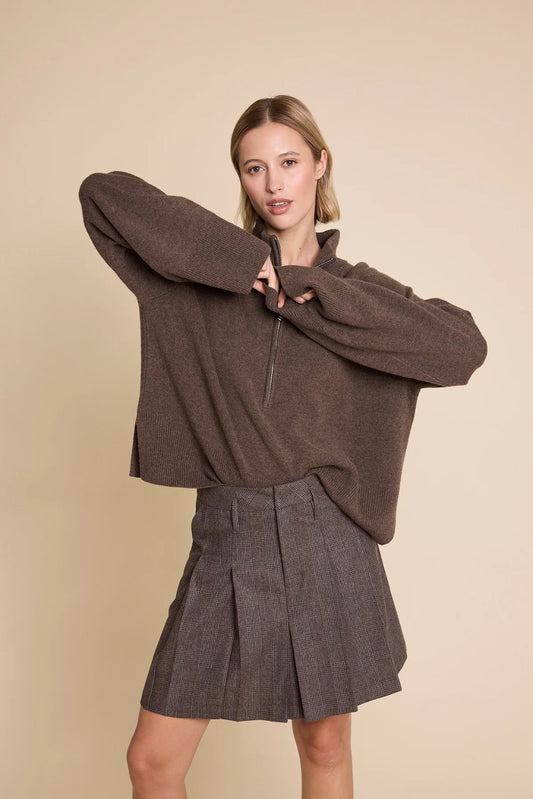 SCHOOL WOOL CHECK SKIRT