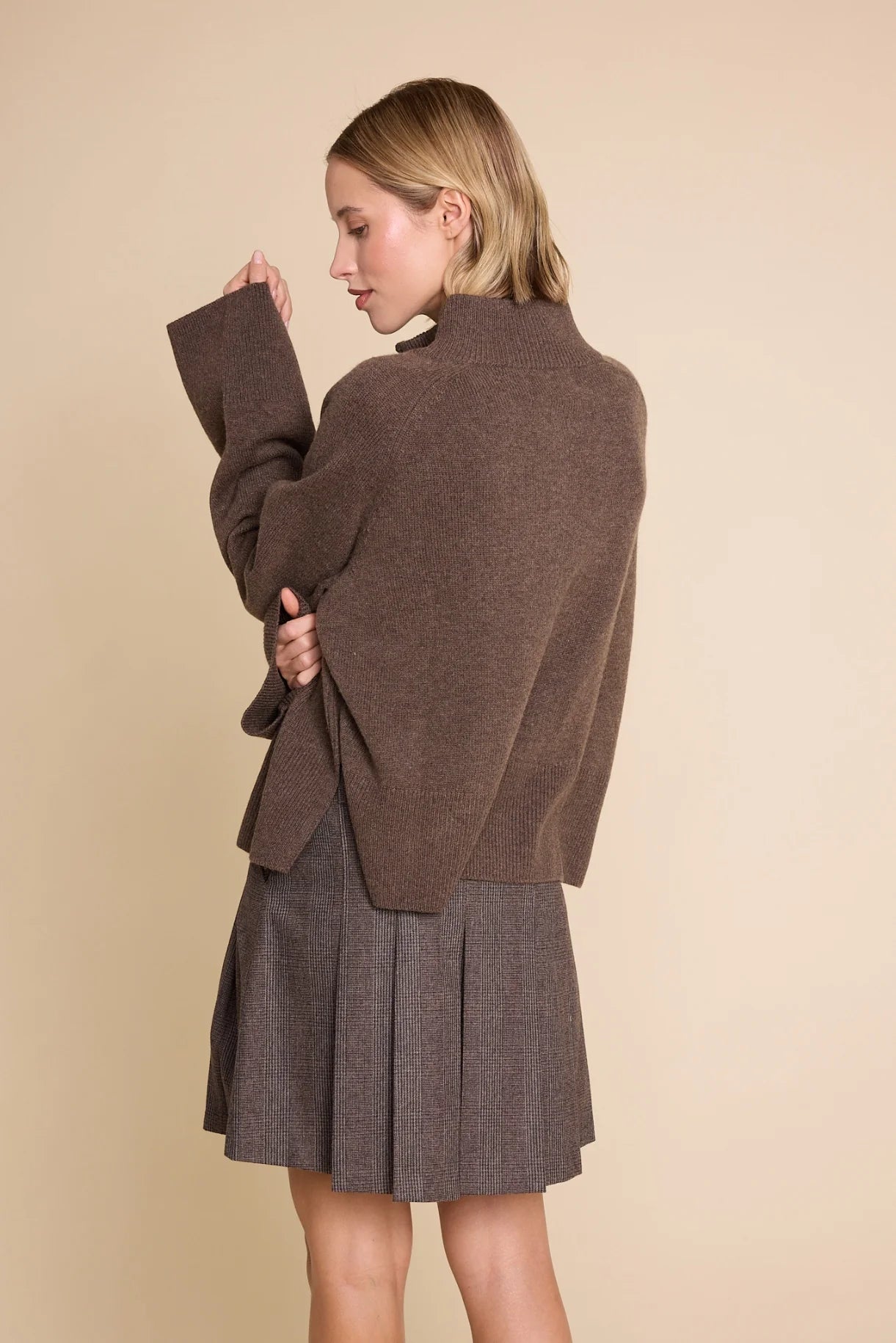 SCHOOL WOOL CHECK SKIRT