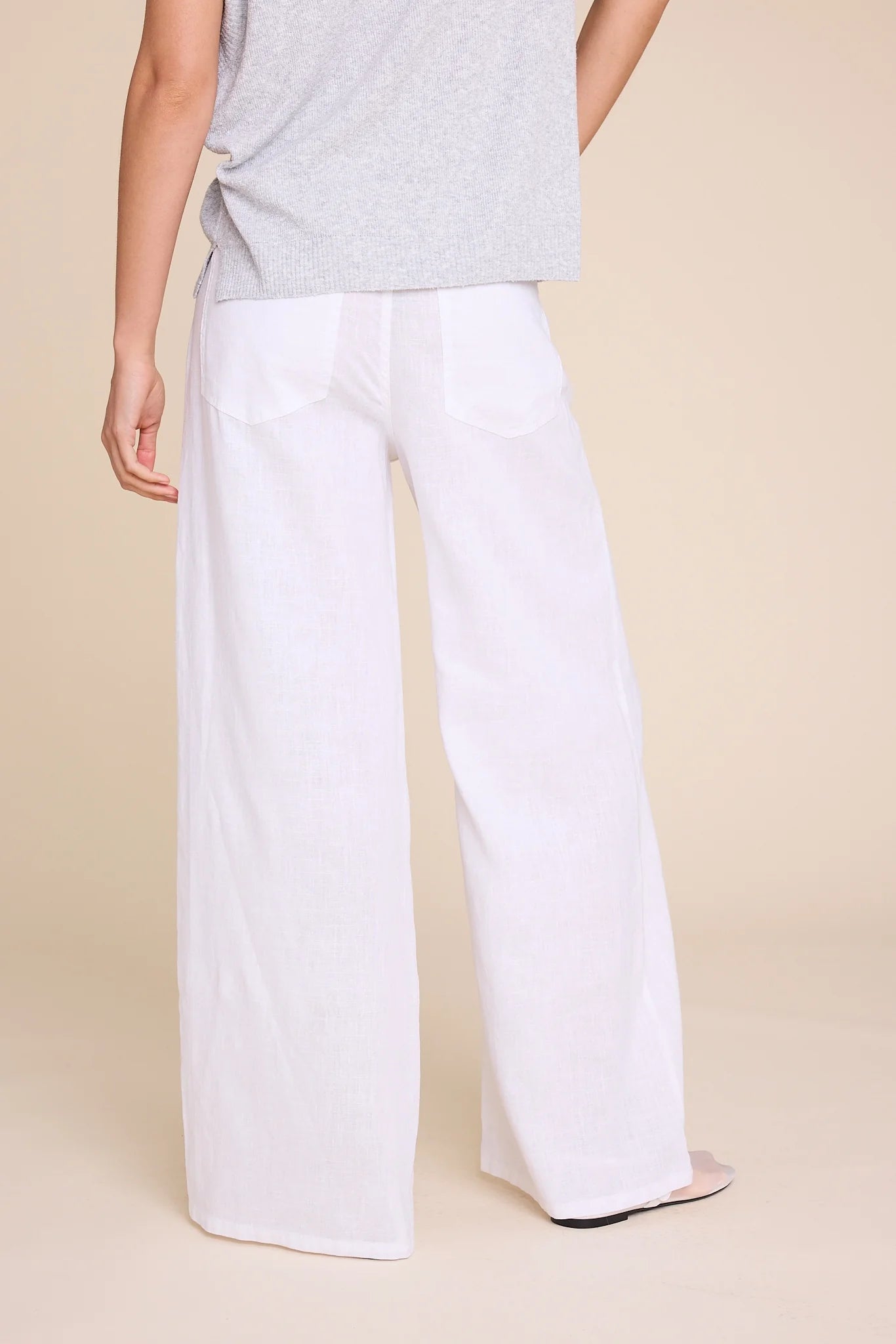 ST. BARTH LINEN TROUSERS WHITE