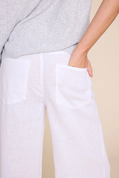 ST. BARTH LINEN TROUSERS WHITE