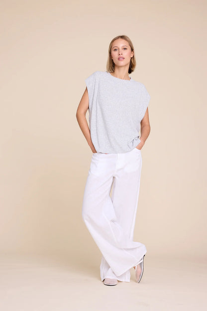 ST. BARTH LINEN TROUSERS WHITE
