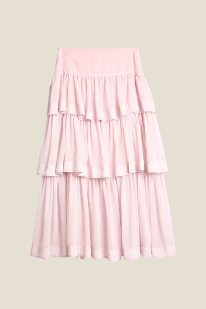SUMMER SOLID SKIRT PINK