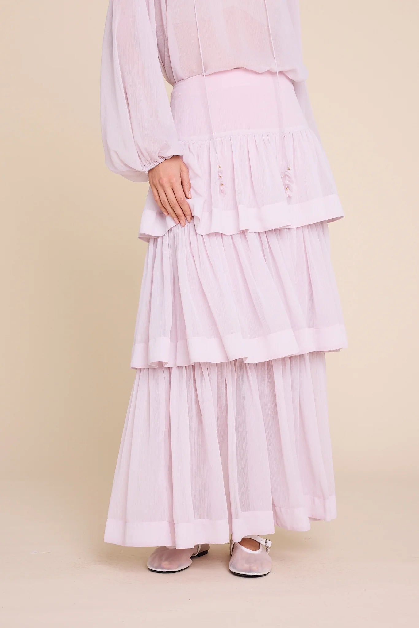 SUMMER SOLID SKIRT PINK