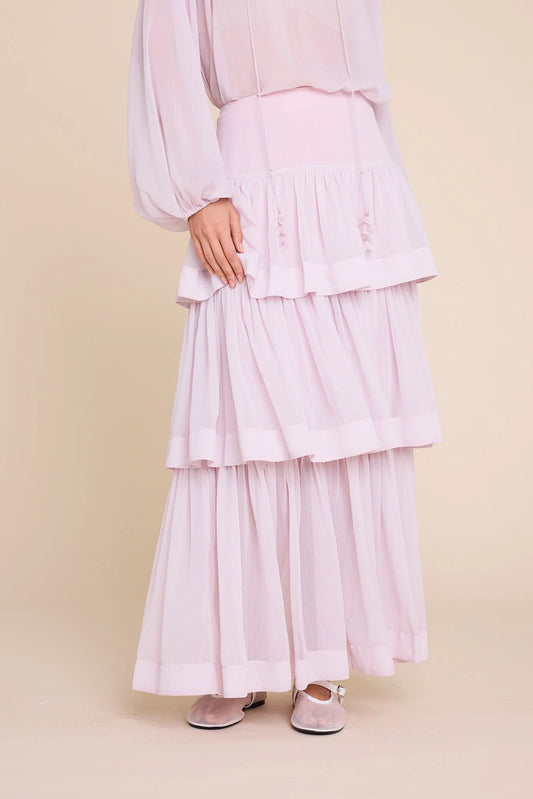 SUMMER SOLID SKIRT PINK