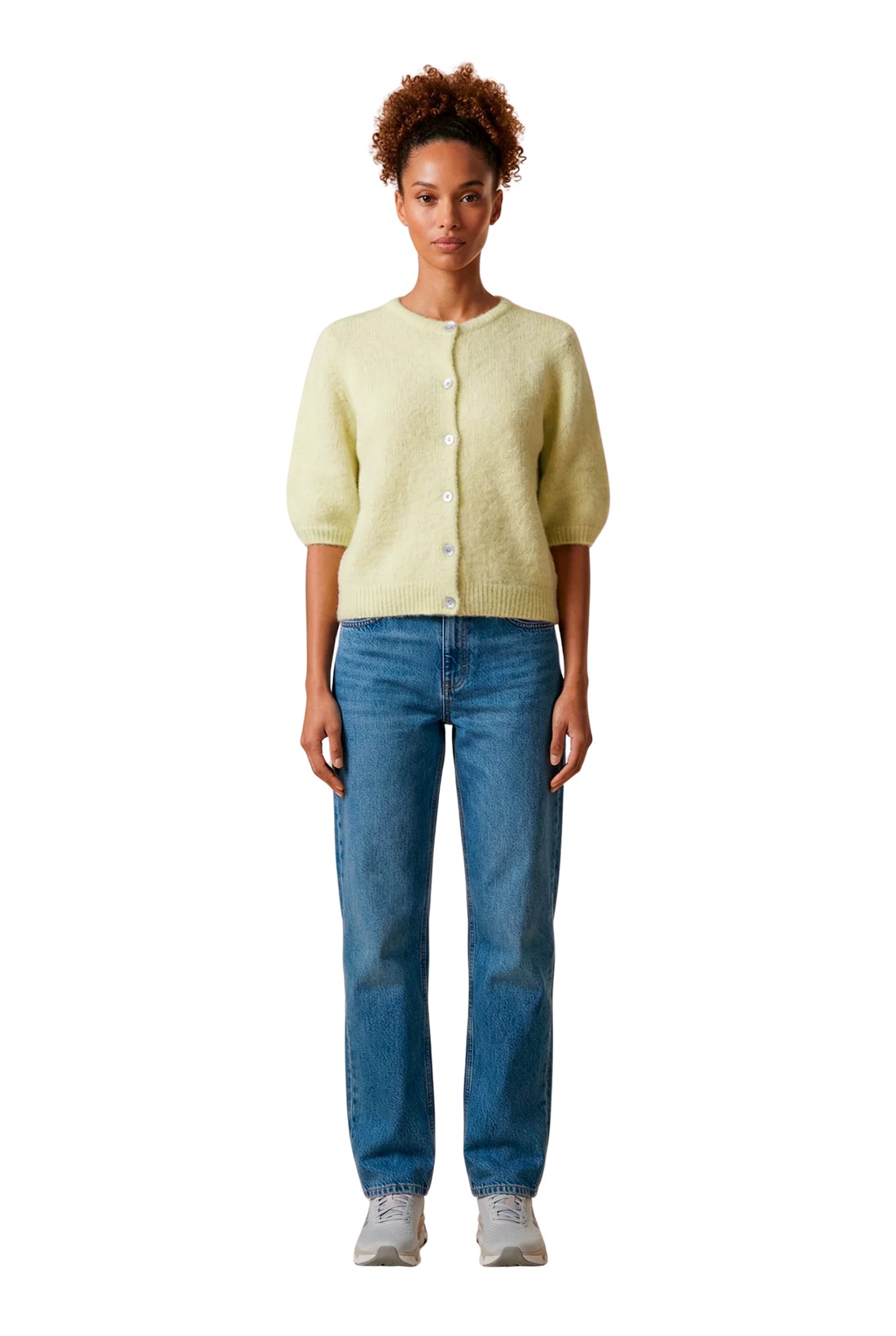 SUSAN SHORT SLEEVE CARDIGAN LIGHT YELLOW