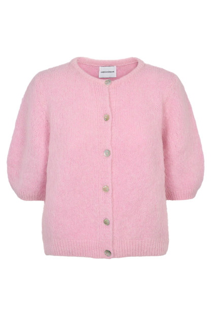 SUSAN SHORT SLEEVE CARDIGAN LIGHT SOFT BERRY