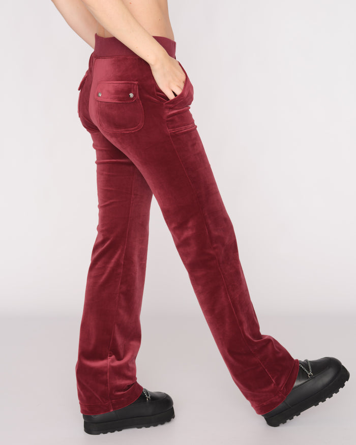 DEL RAY CLASSIC VELOUR JOGGEBUKSE TAWNY PORT