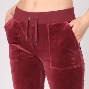 DEL RAY CLASSIC VELOUR JOGGEBUKSE TAWNY PORT