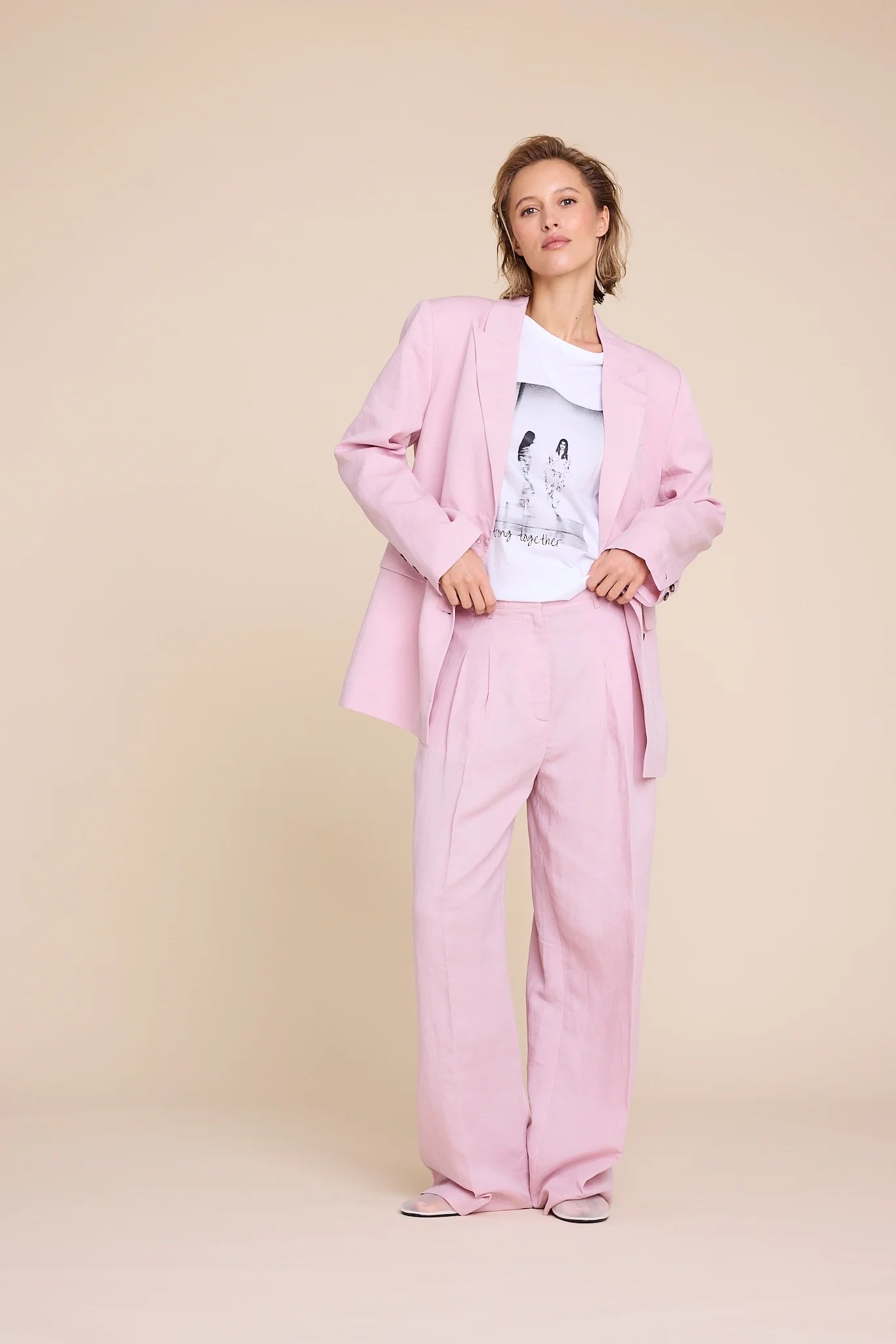 THE KID LINEN BLAZER PINK