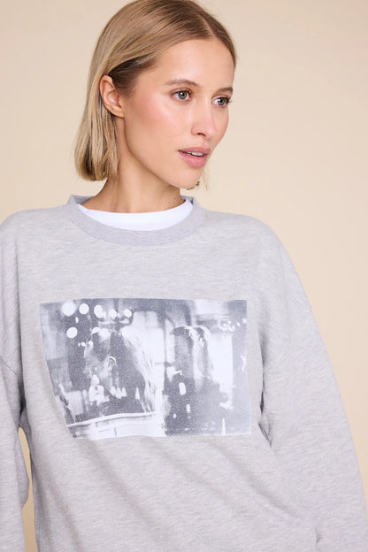UNIVERSE SWEATER GREY MELANGE
