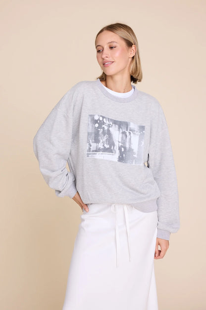 UNIVERSE SWEATER GREY MELANGE