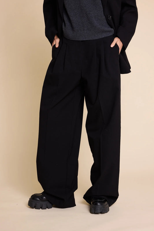URSULA WOOL TROUSERS BLACK