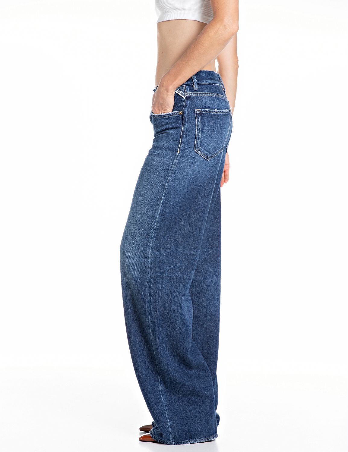 CARY WIDE LEG FIT DARK BLUE