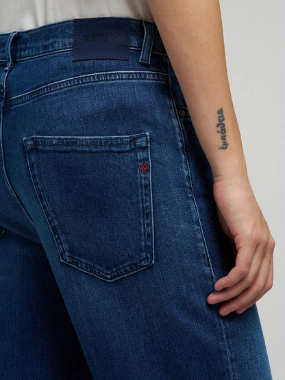 MELJA RELAXED-FIT JEANS DARK BLUE