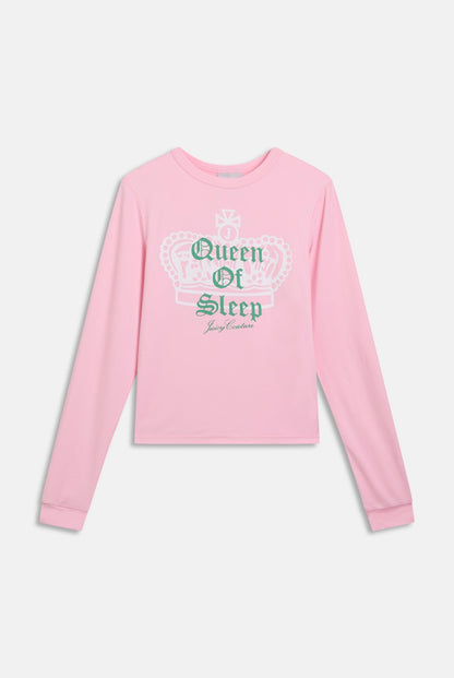 QUEEN OF SLEEP LS PYJAMA SET ROSA