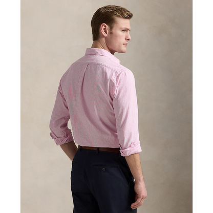 LONG SLEEVE SPORT SHIRT ROSE/WHITE