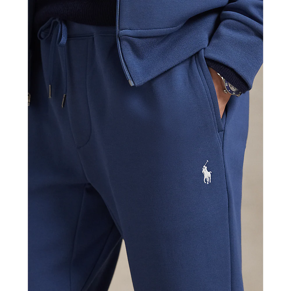 DOUBLE-KNIT JOGGING BOTTOMS NAVY BLUE