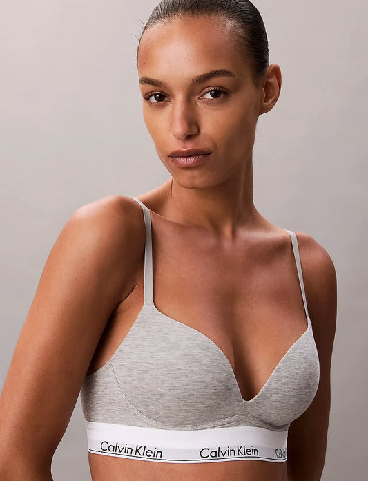 WIREFREE PUSH UP ICON COTTON MODAL GREY