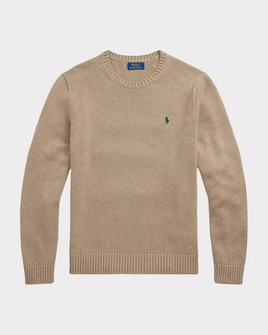 RIBBED CREWNECK SWEATER BRONZED MELANGE