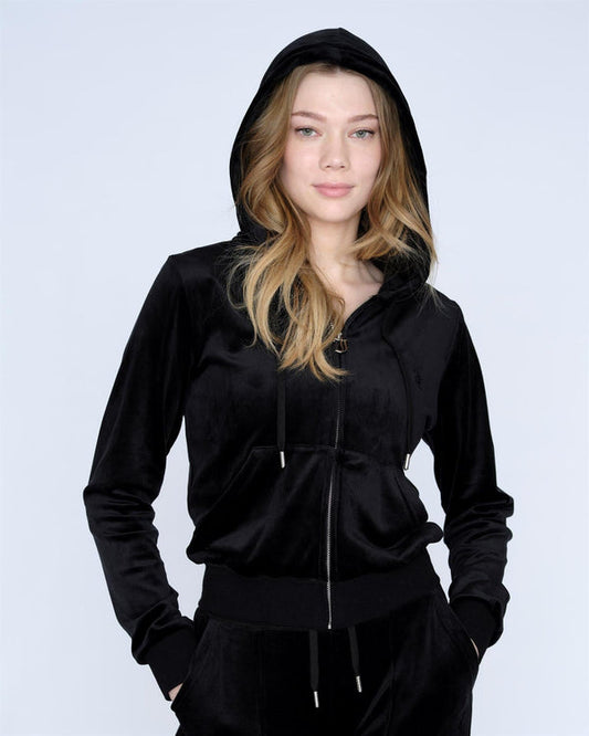 Robertson Classic Velour Zip Trough Hoodie