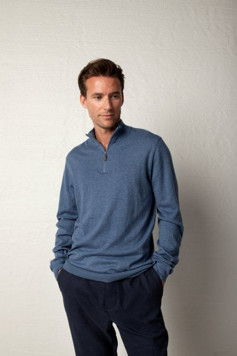 GARDA ZIP NECK CORONET BLUE
