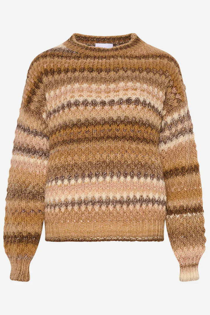 GIO KNIT SWEATER BROWN MIX