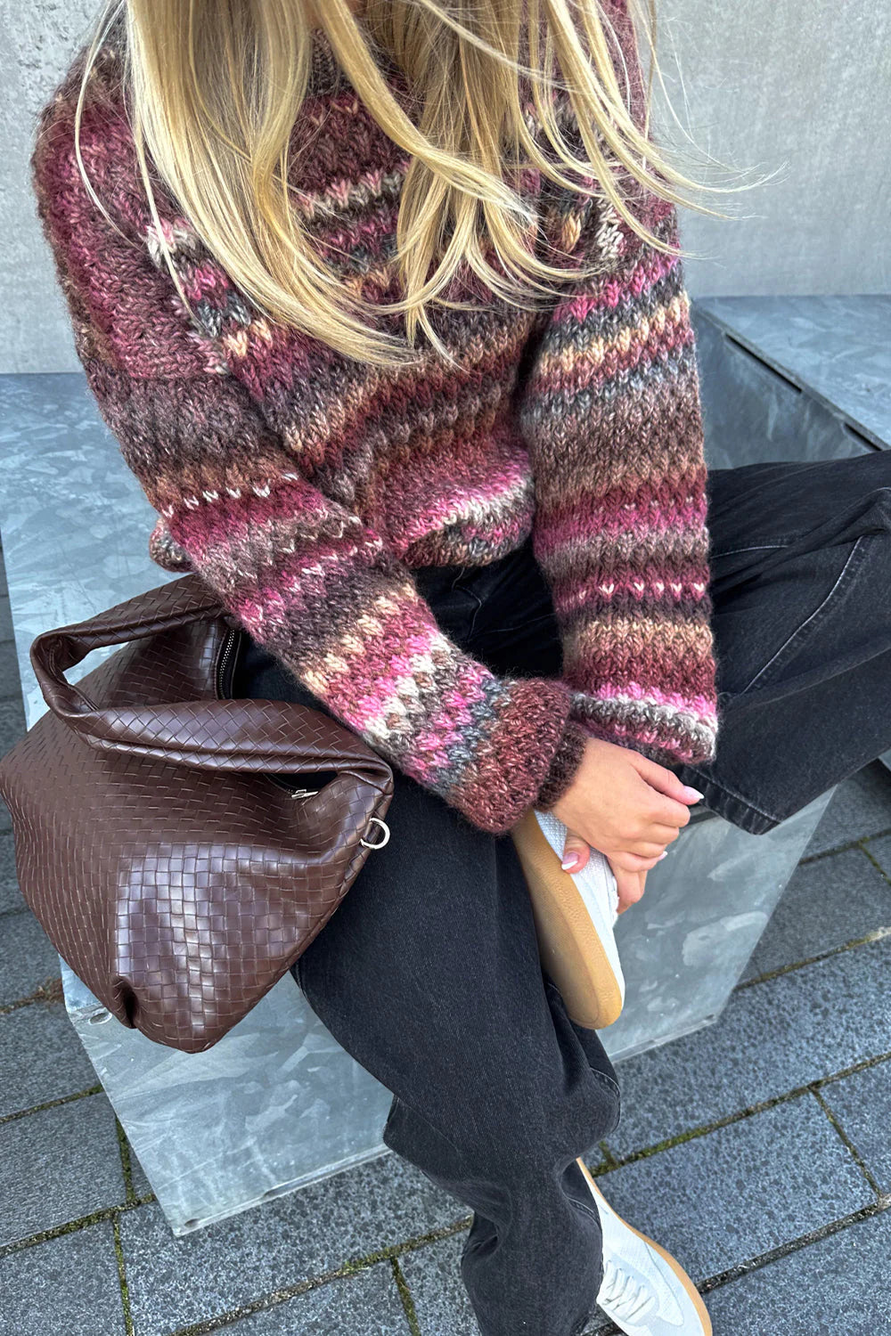 GIO KNIT SWEATER RUST MIX