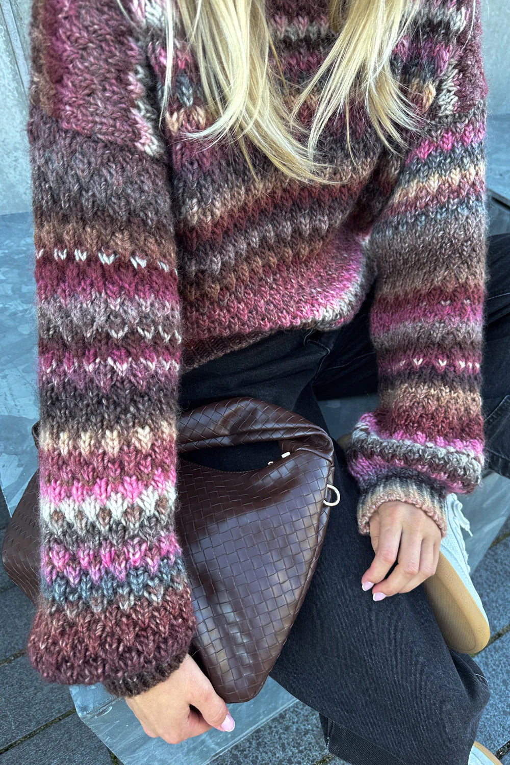 GIO KNIT SWEATER RUST MIX