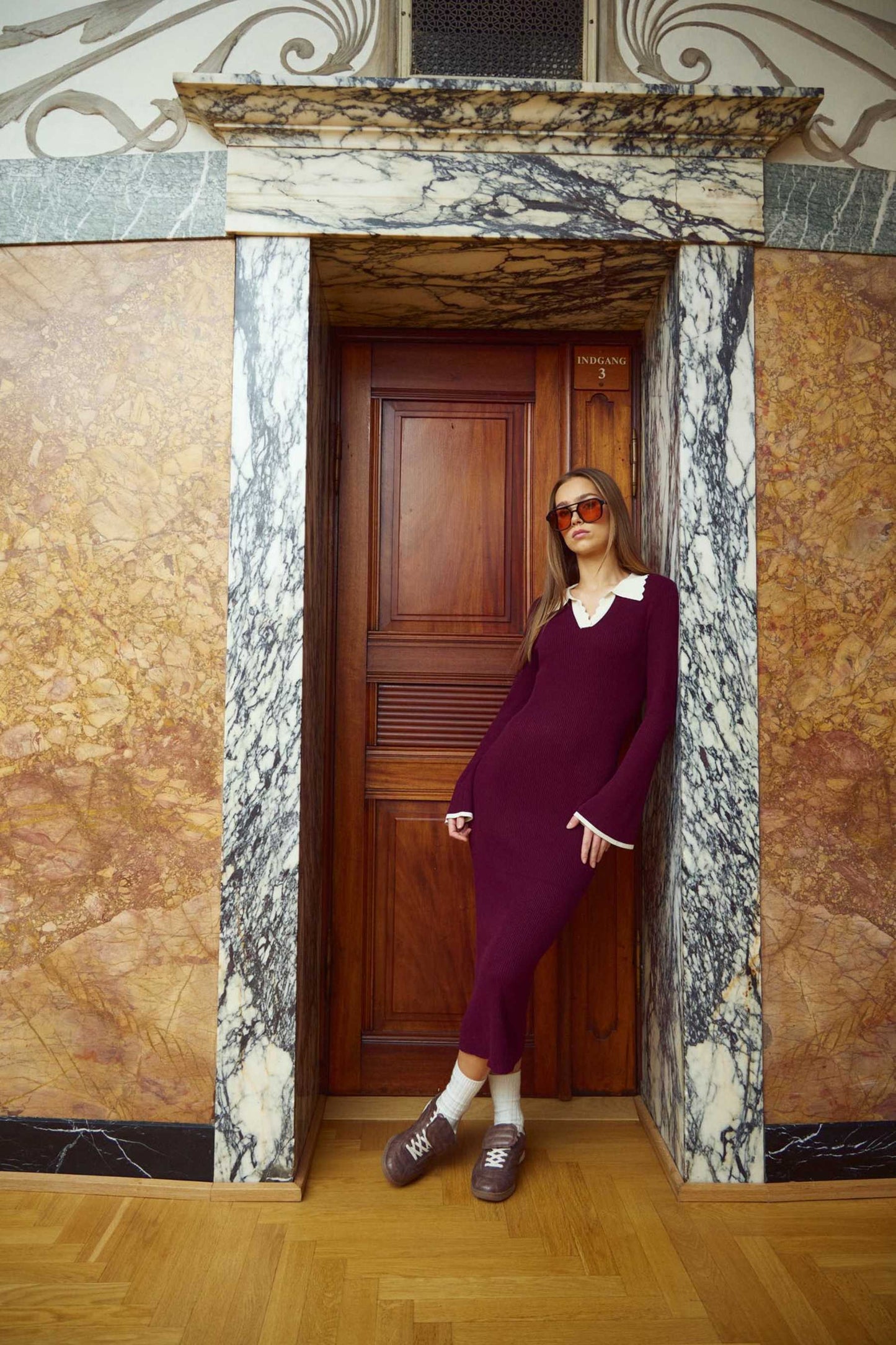 LIVVY KNIT DRESS WINE SUGAR