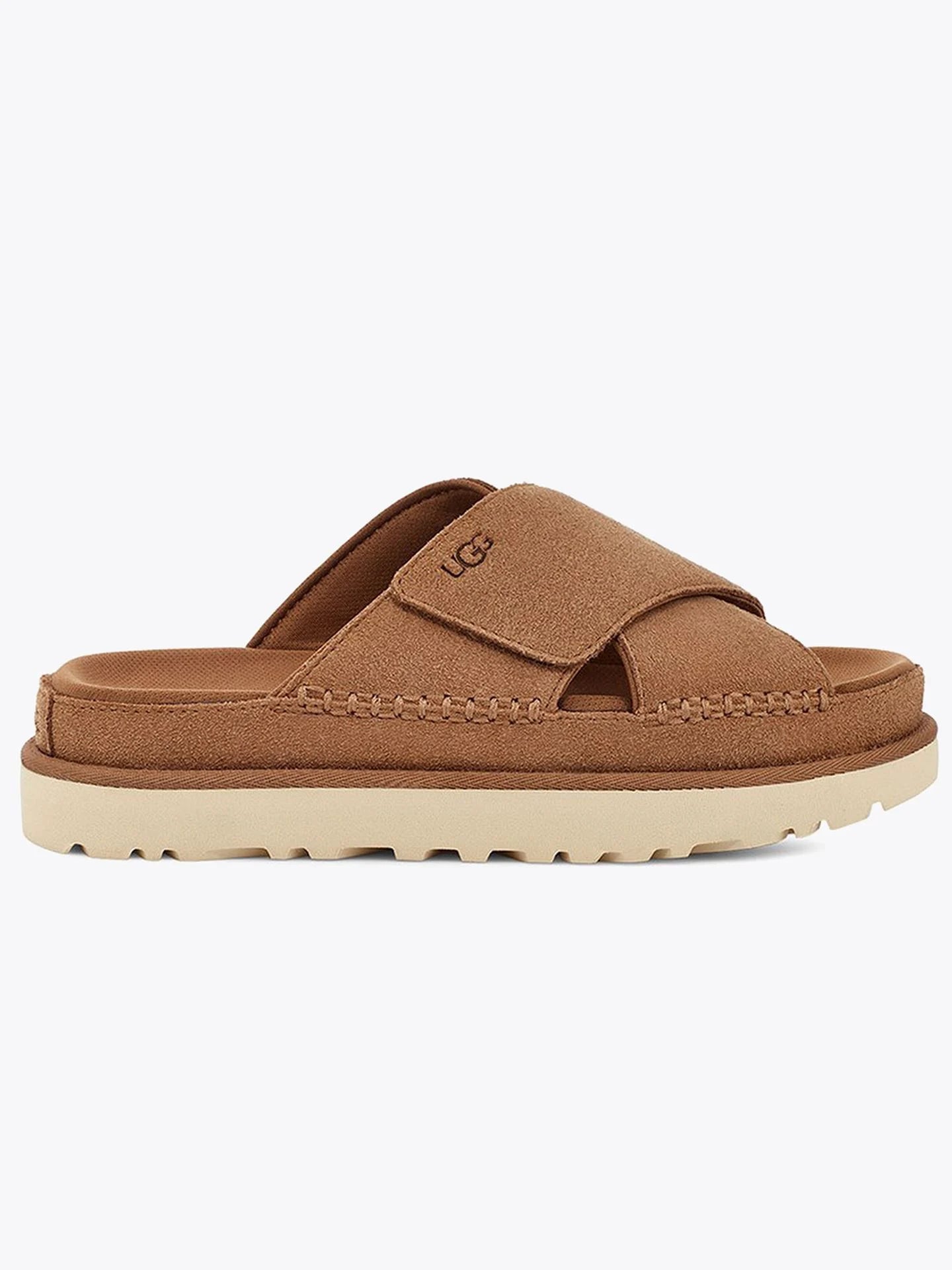 W GOLDENSTAR CROSS SLIDE CHESTNUT