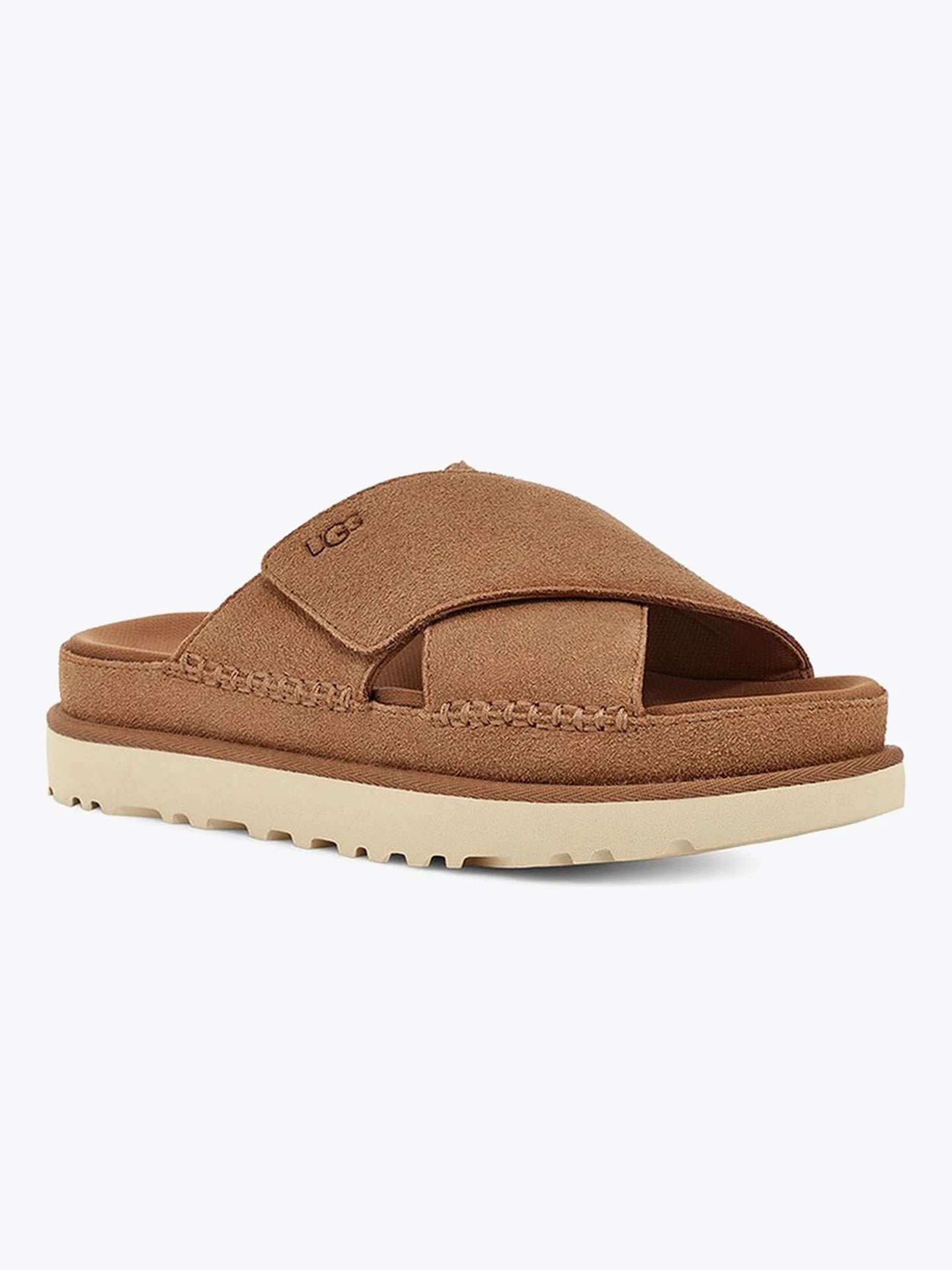 W GOLDENSTAR CROSS SLIDE CHESTNUT