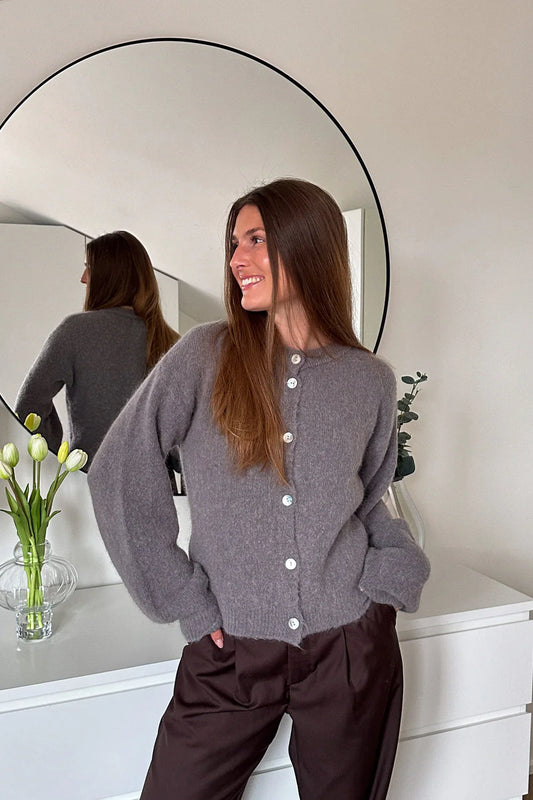 KAE KNIT CARDIGAN COFFEE