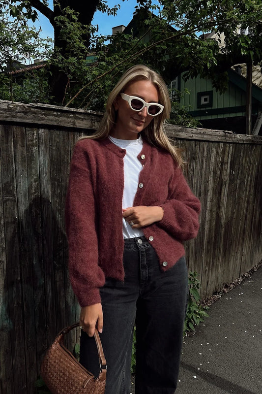 KAE KNIT CARDIGAN RUST