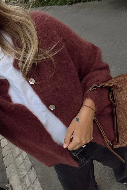 KAE KNIT CARDIGAN RUST
