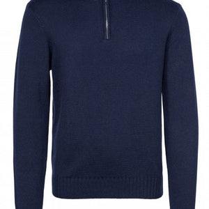 LEONARDO ZIP NECK BLÅ