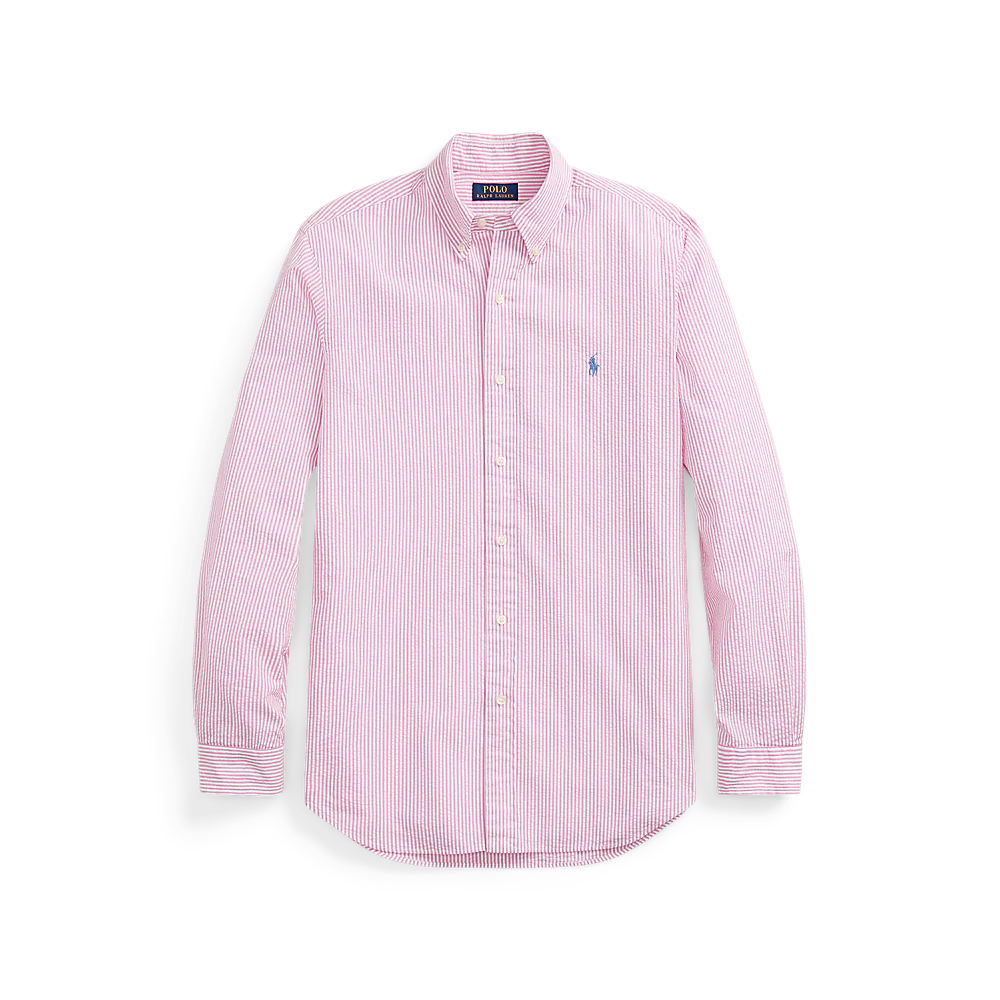 LONG SLEEVE SPORT SHIRT ROSE/WHITE