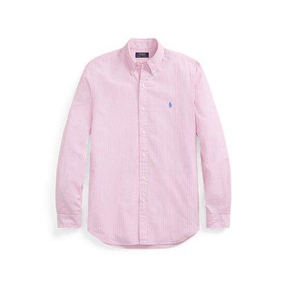LONG SLEEVE SPORT SHIRT ROSE/WHITE