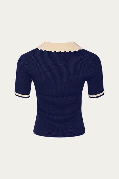 LILO POLO KNIT NAVY SUGAR COMBO