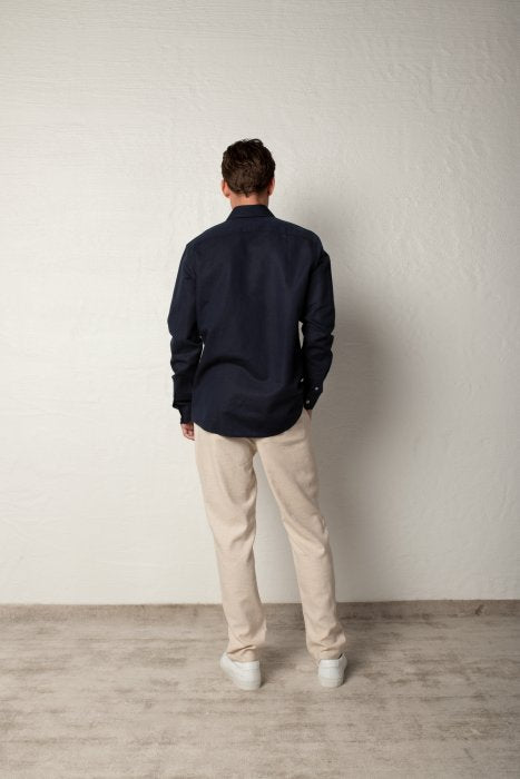 LUCA LINEN SHIRT NIGHT SKY