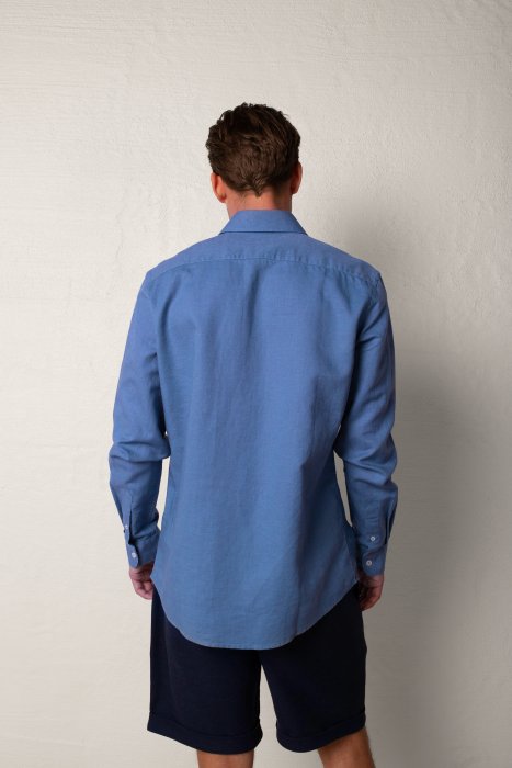 LUCA LINEN SHIRT CORONET BLUE