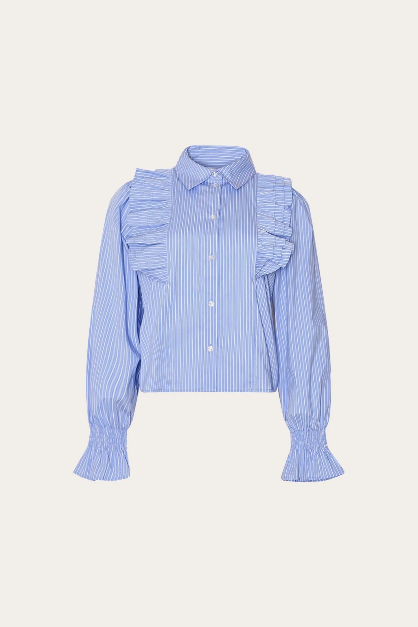 LUCINA BLOUSE BLUE WHITE STRIPE