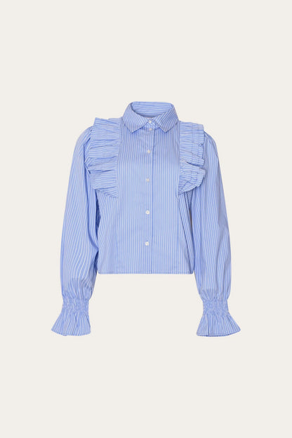 LUCINA BLOUSE BLUE WHITE STRIPE