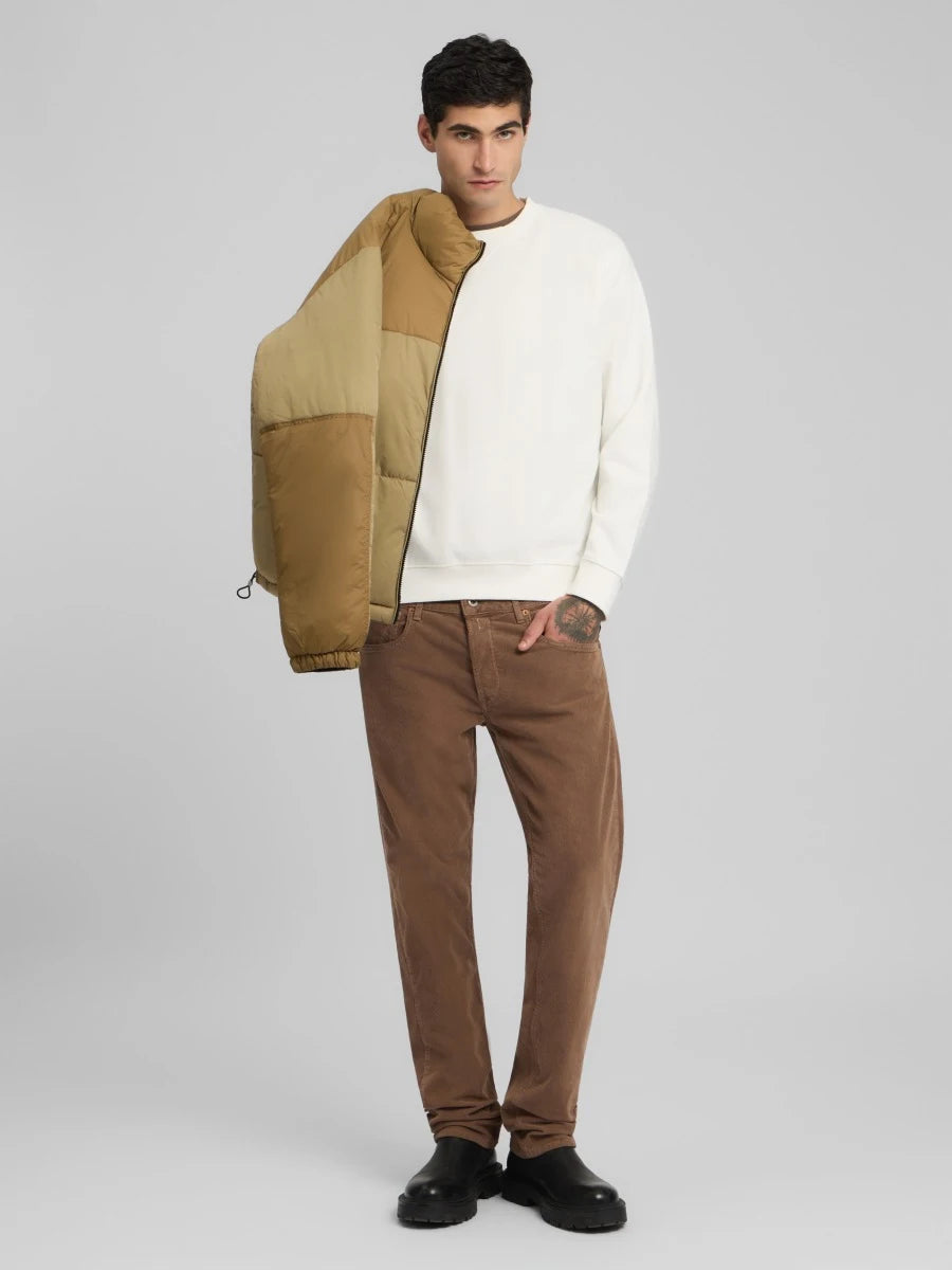 GROVER STRAIGHT-FIT CORDUROY TROUSERS BISCUIT