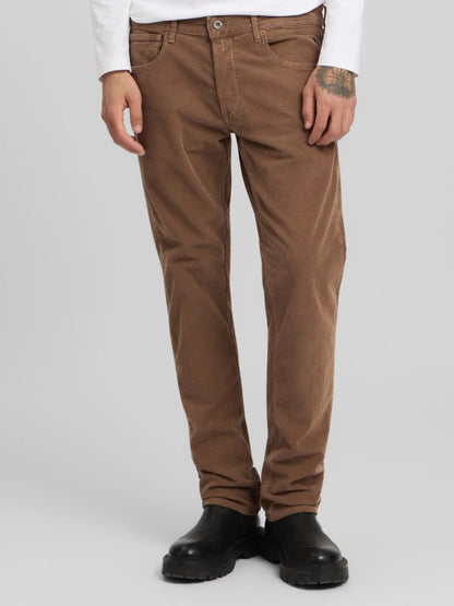 GROVER STRAIGHT-FIT CORDUROY TROUSERS BISCUIT
