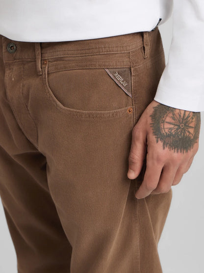 GROVER STRAIGHT-FIT CORDUROY TROUSERS BISCUIT