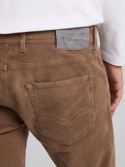 GROVER STRAIGHT-FIT CORDUROY TROUSERS BISCUIT