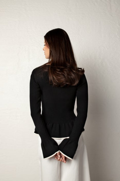 MARTHA RIBBED SWEATER BLACK