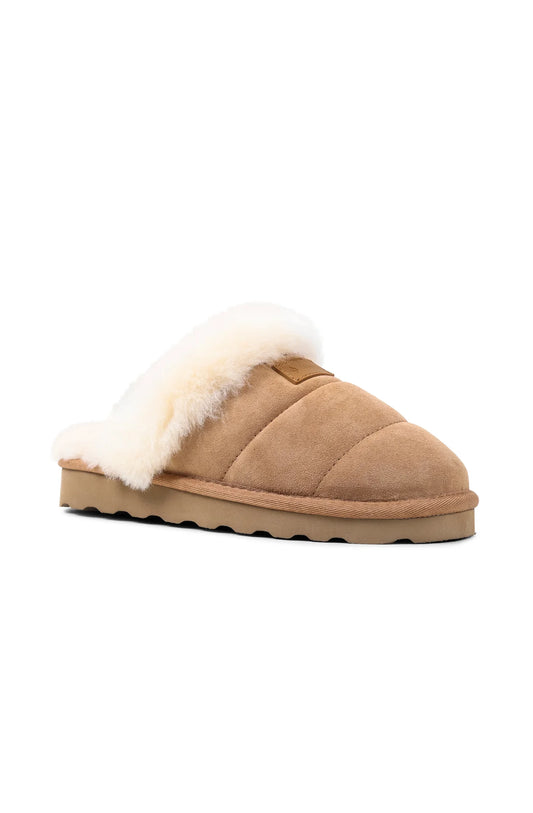 MIRA SLIPPERS SHEARLING CHESTNUT