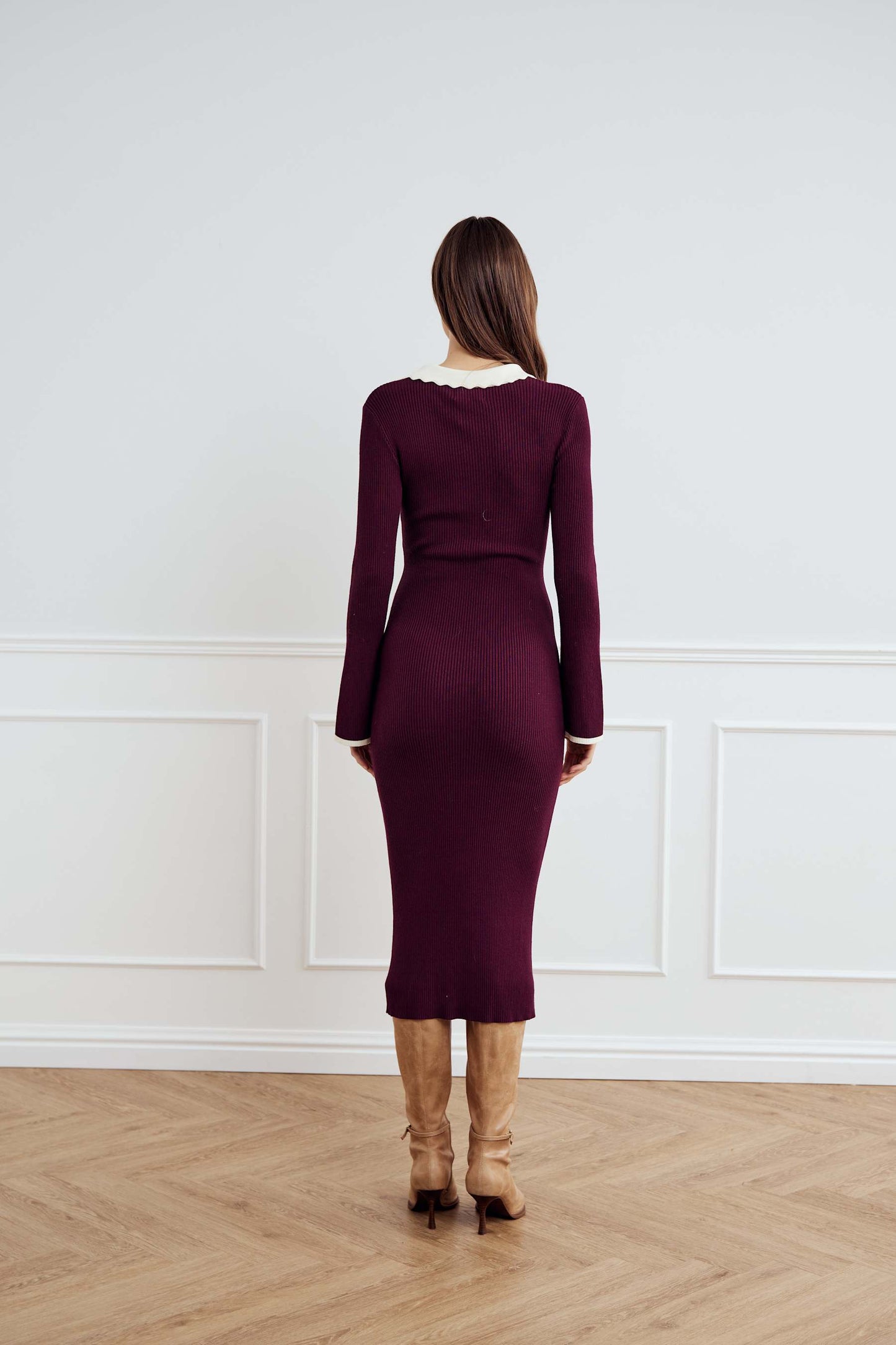LIVVY KNIT DRESS WINE SUGAR